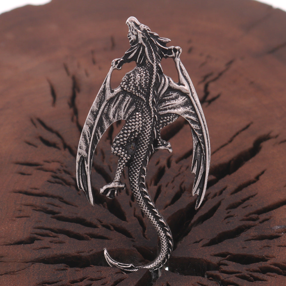 Retro Gothic Flying Dragon Alloy Brooch 🇨🇳