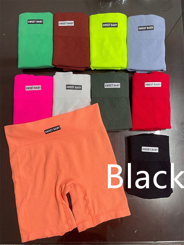 Sports Yoga Suit With Chest Pad Shockproof Beauty Back Hip Withdraw Stretch Sports Women's Shorts 🇨🇳