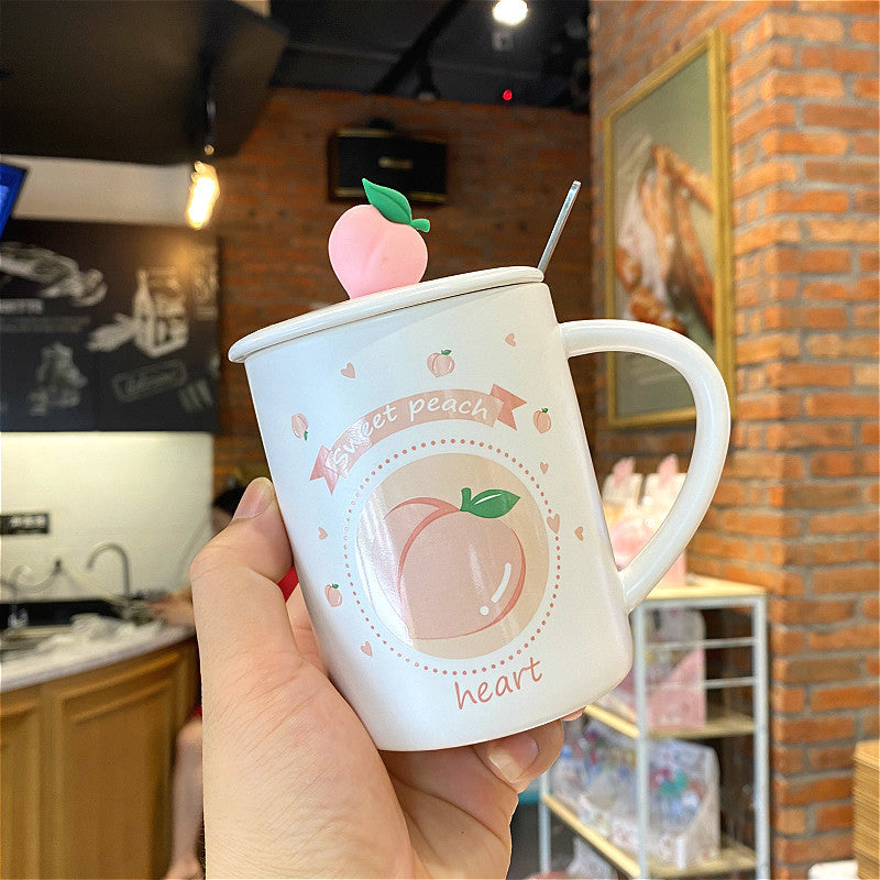 Love Mug With Lid Spoon Mug Ceramic  🇨🇳