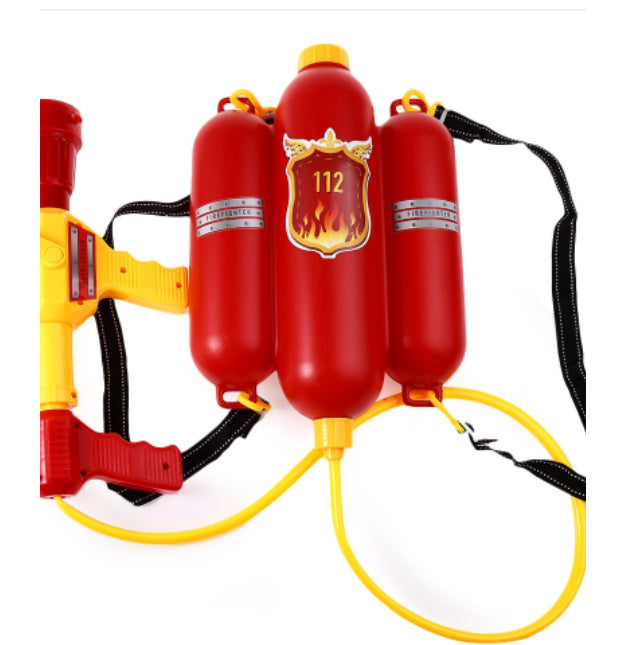 Children's Fire-fighting Plastic Water Gun Toy Pull-out High-pressure Backpack Drifting Creative Jet Water Gun 🇨🇳