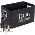 Pet Dog Cat Toy Snacks Sundries Metal Handle Felt Storage Box 🇨🇳