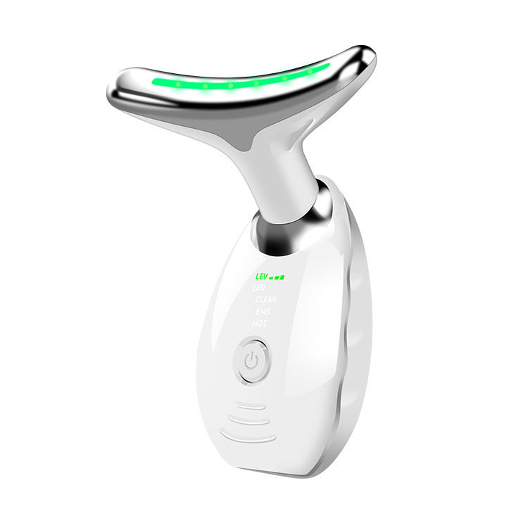 Neck Face Beauty Device Colorful LED Photon Therapy Skin Tighten Reduce Double Chin Anti Wrinkle Remove Lifting Massager 🇨🇳