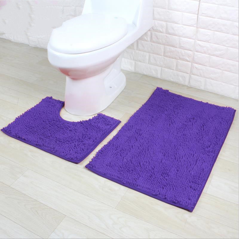 Encrypted Chenille Plush Carpet Bathroom Two-piece Floor Mat 🇨🇳