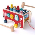 Montessori Toddlers Kids Wooden Pounding Bench Animal Bus Toys Early Educational Set Gifts For Children Toy Musical Instrument 🇨🇳