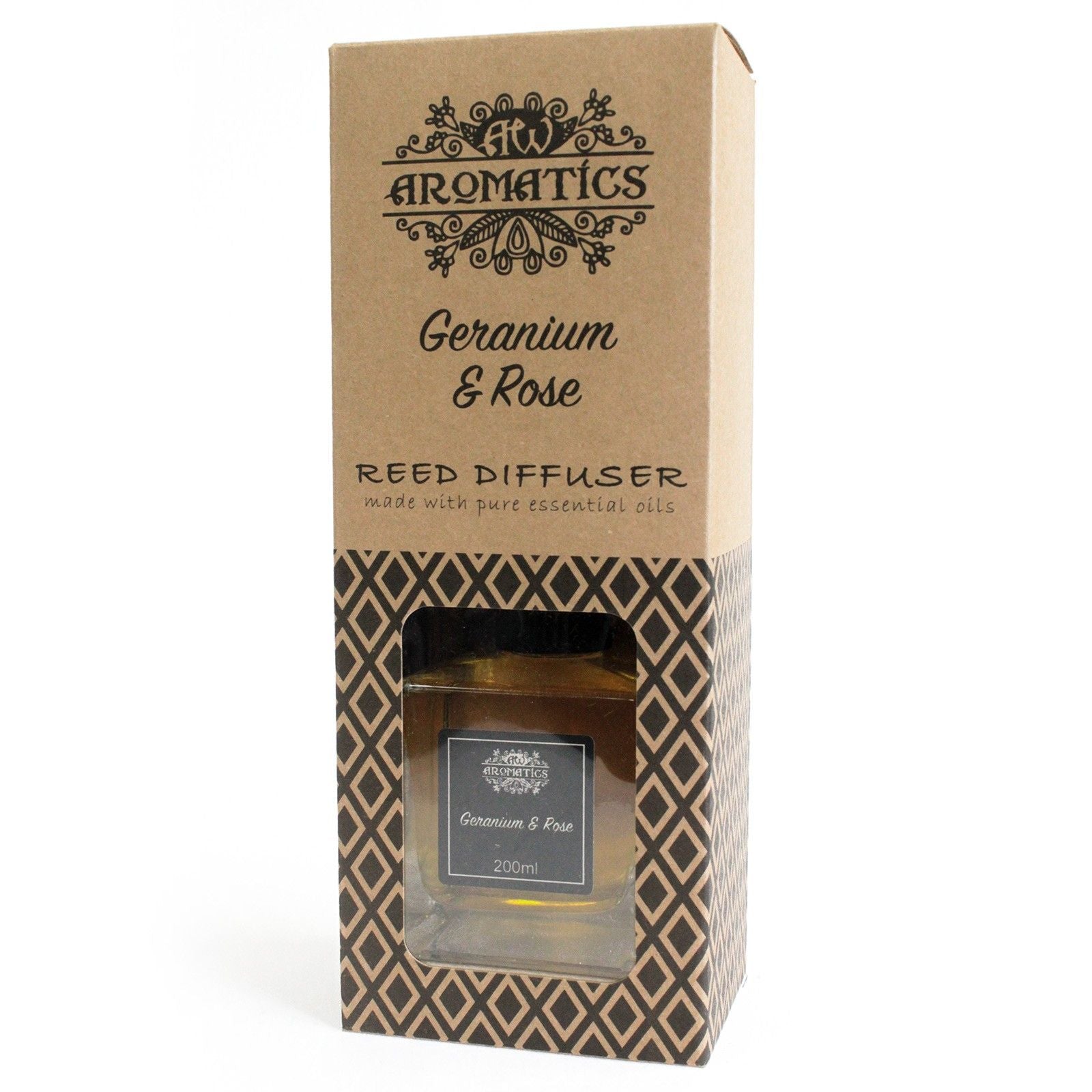 200ml Geranium & Rose Essential Oil Reed Diffuser 🇬🇧
