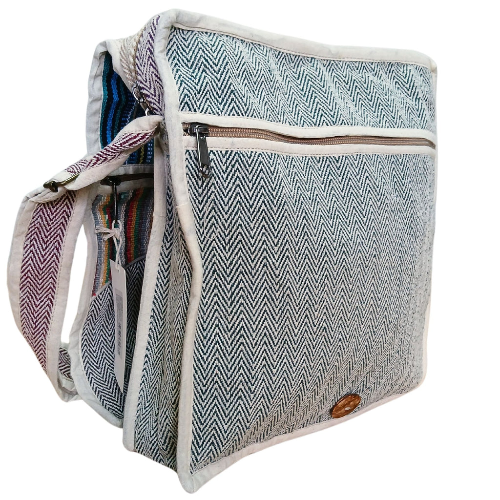 Hemp Laptop Messenger Bag - Curves 🇬🇧
