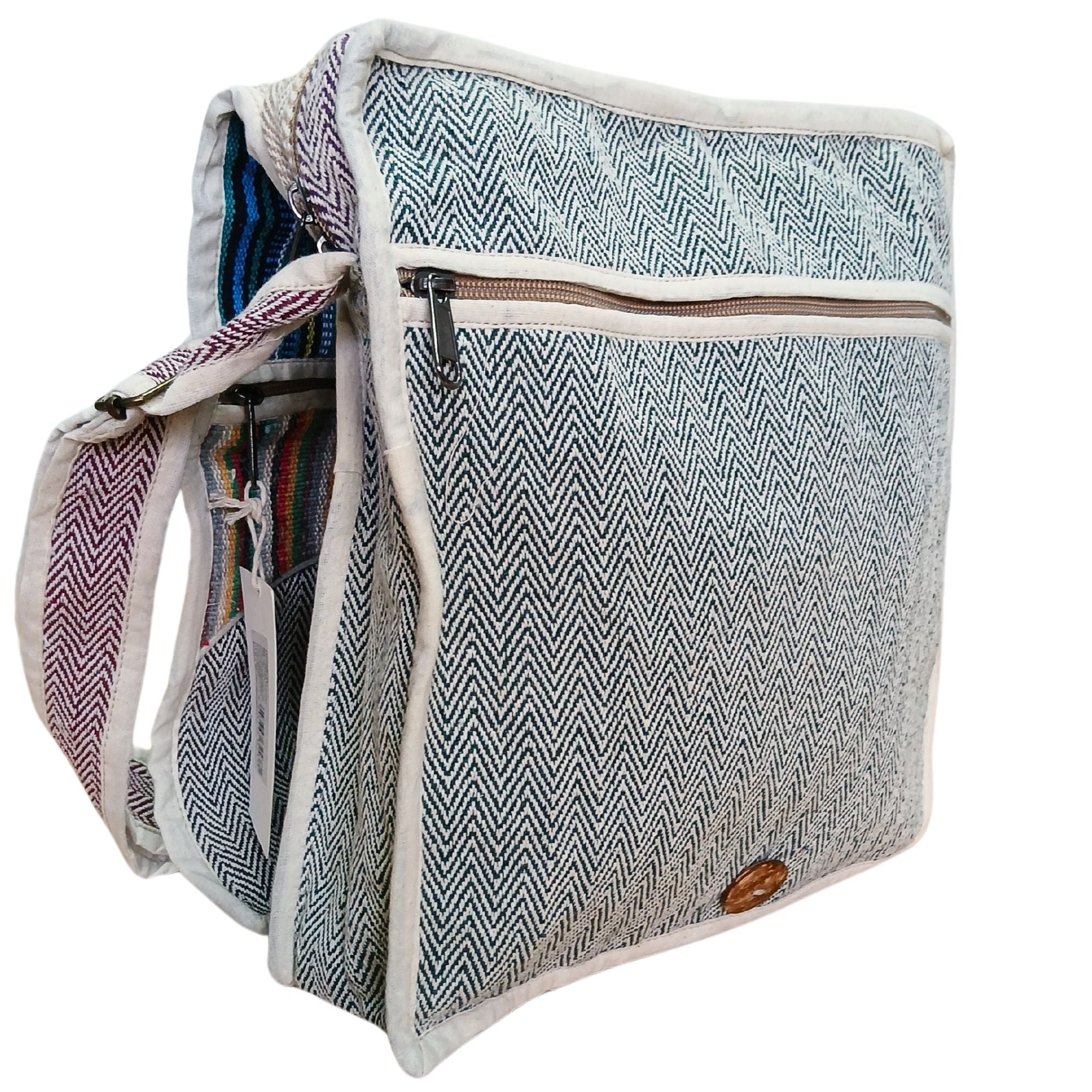 Hemp Laptop Messenger Bag - Curves 🇬🇧