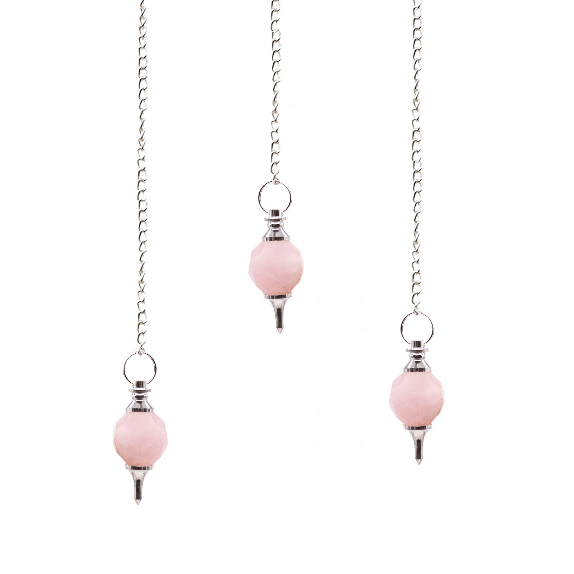 Facted Gemstone Pendulum - Rose Quartz 🇬🇧