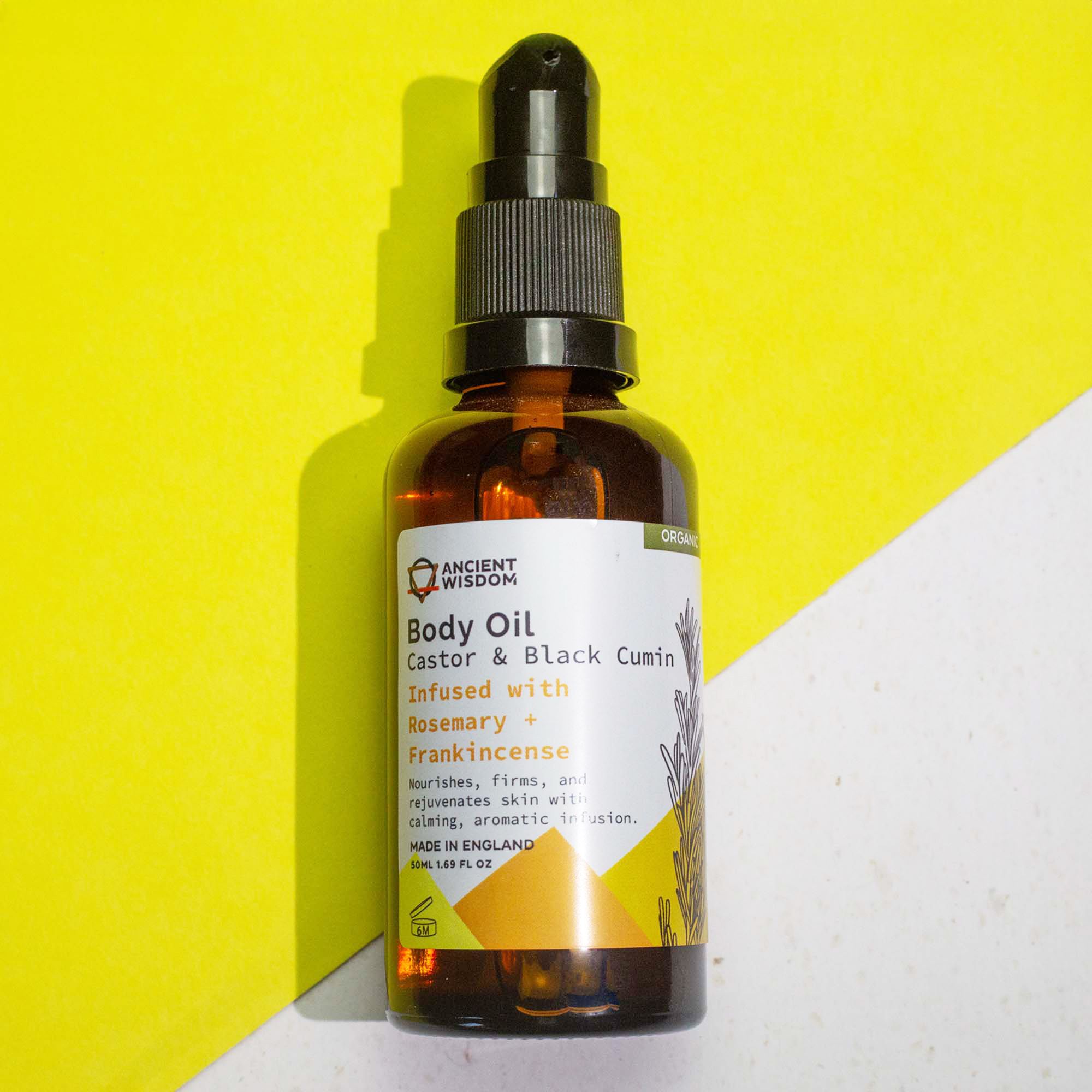 Organic Body Oil 50ml - Rosemary & Frankincense 🇬🇧