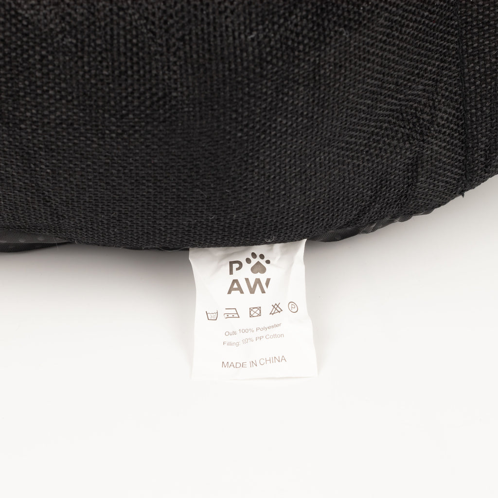 PAW Bed – Large Royal Crown – Black & Grey – 50 × 50 × 26cm 🇬🇧