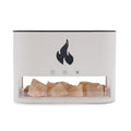White Blaze Aroma Diffuser - Himalayan Salt Chamber - USB-C - Flame Effect (Salt included) 🇬🇧
