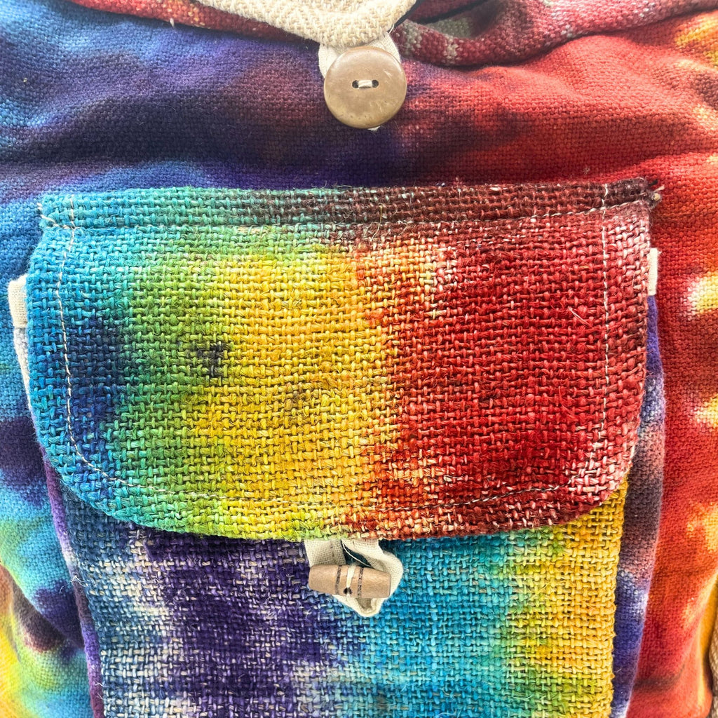 Tiedye Hemp Study Bag with Front Pocket 🇬🇧