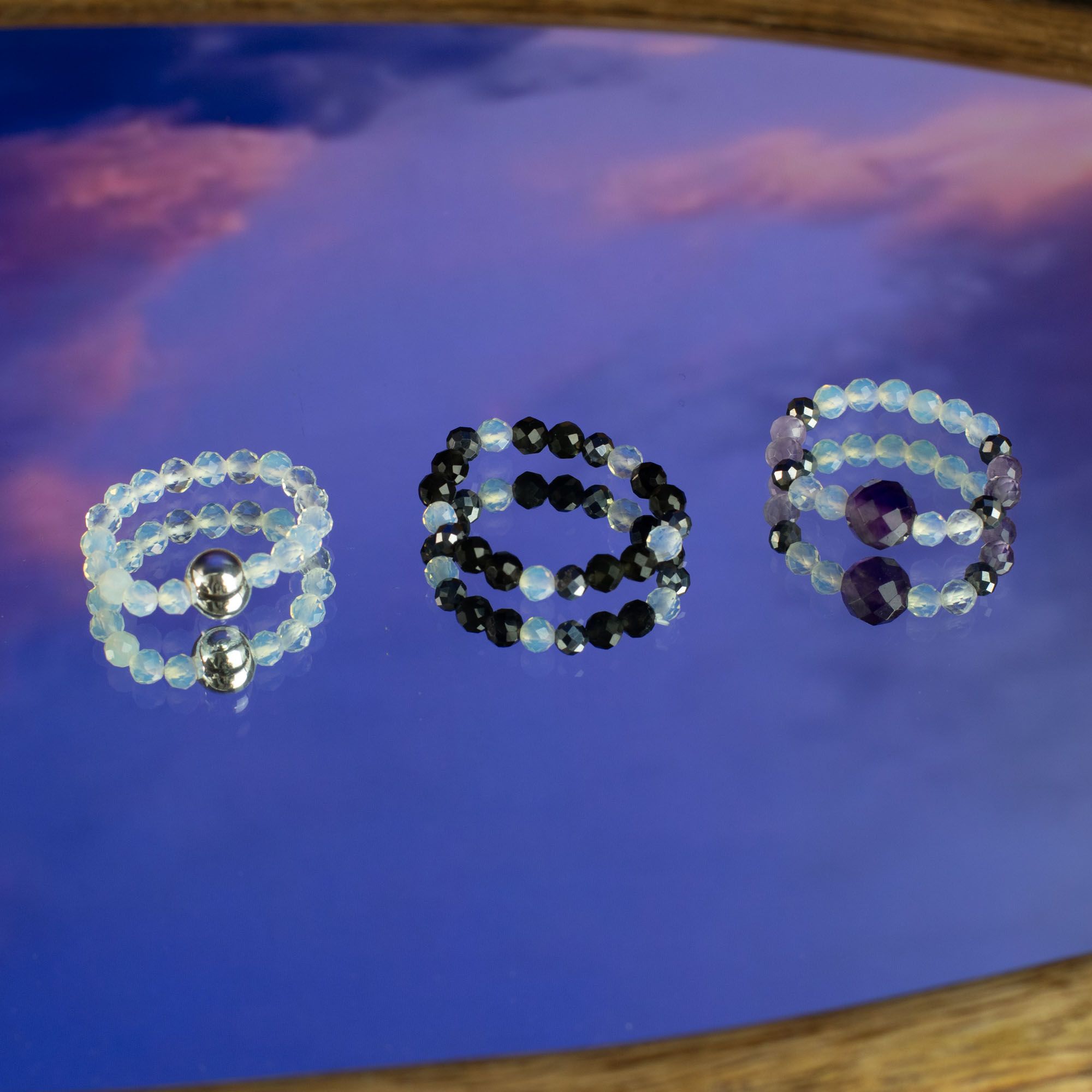 Nymph Spirit Gemstone Ring Set - Full Moon 🇬🇧