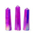 Gemstone Obelisk Point approx 9cm - Aurura Crystal Quartz - Purple 🇬🇧