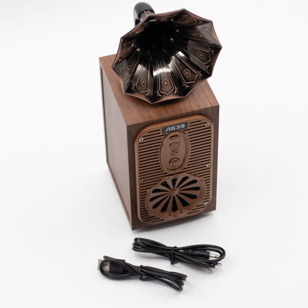 Retro Tall Gramophone Speaker (Extra Loud) - Bluetooth - 8 watt 🇬🇧