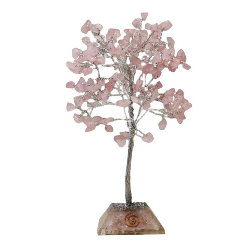 Gemstone Tree with Organite Base - 160 Stone - Rose Quartz 🇬🇧