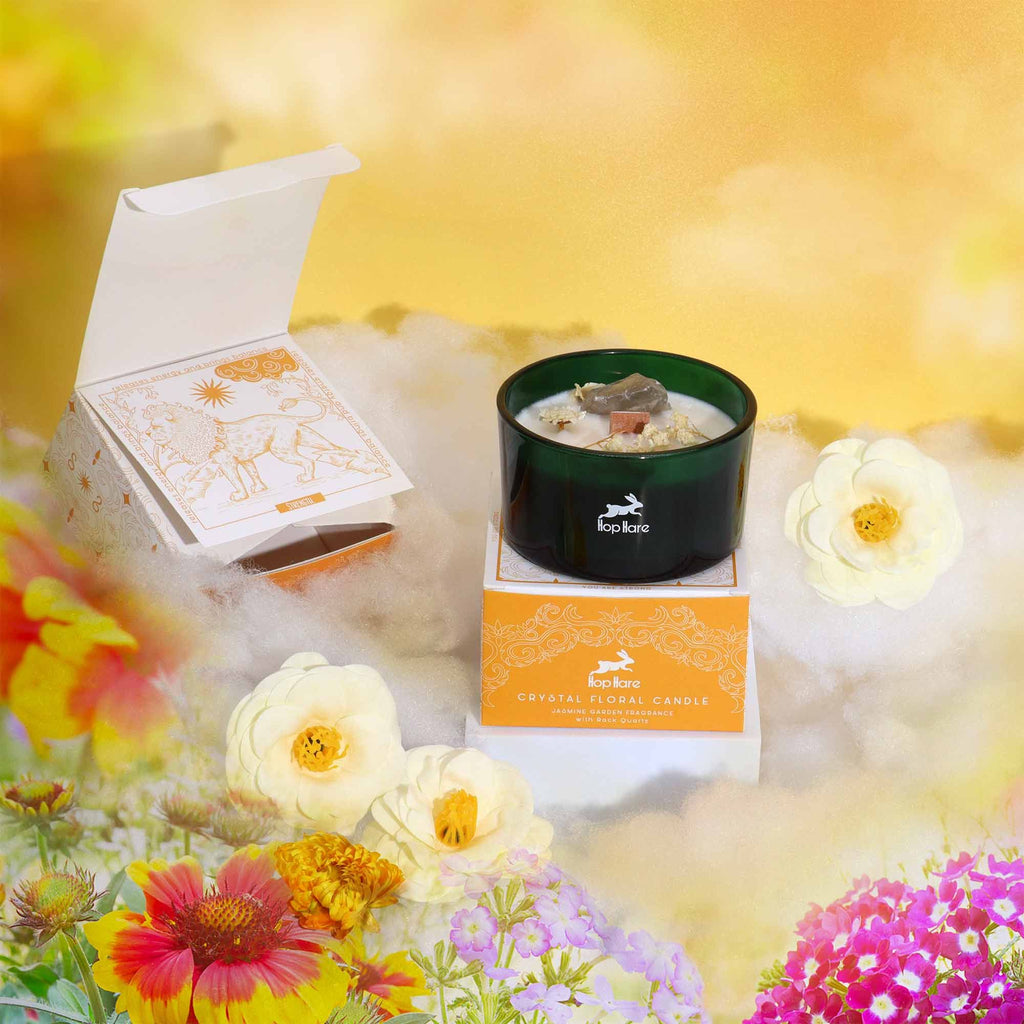 Hop Hare Crystal Magic Flower Candle - The Lion 🇬🇧
