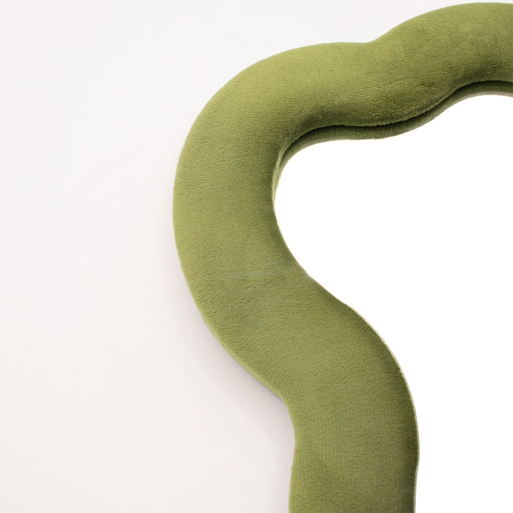 Soft Squiggly Mirror - Large Cloud - Moss Green (33.4x23.5x2.3cm) 🇬🇧