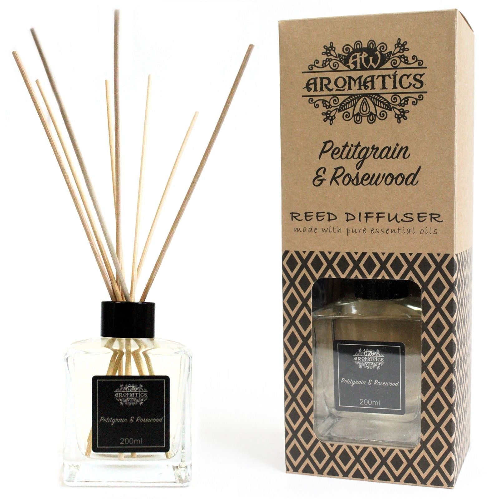 200ml Petitgrain & Rosewood Essential Oil Reed Diffuser 🇬🇧