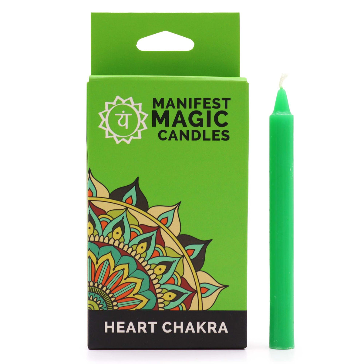 Manifest Magic Candles (pack of 12) - Green - Heart Chakra 🇬🇧