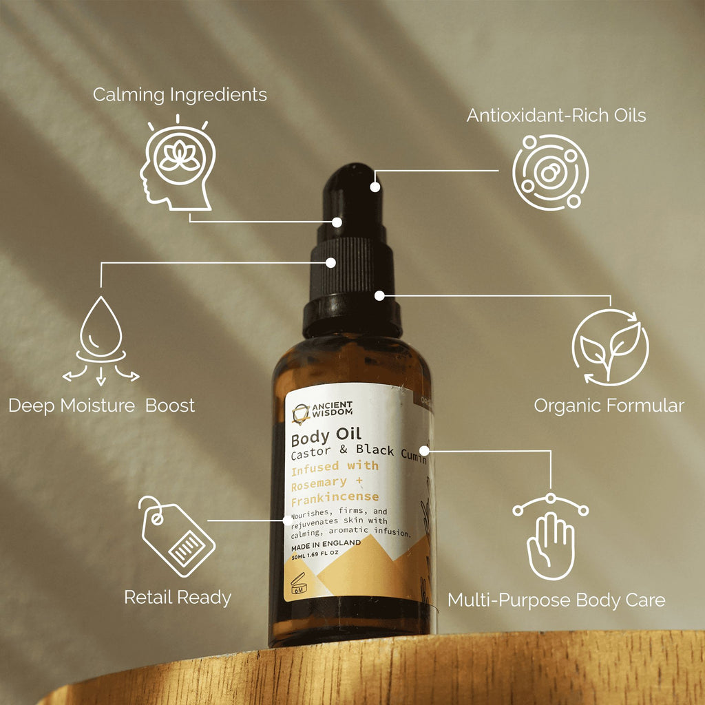 Organic Body Oil 50ml - Rosemary & Frankincense 🇬🇧