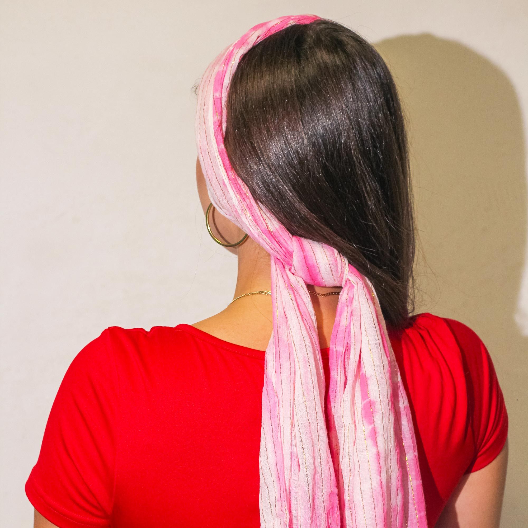 Nomad Sari Party Shine Scarf – Perfect Pink (180×50cm) 🇬🇧