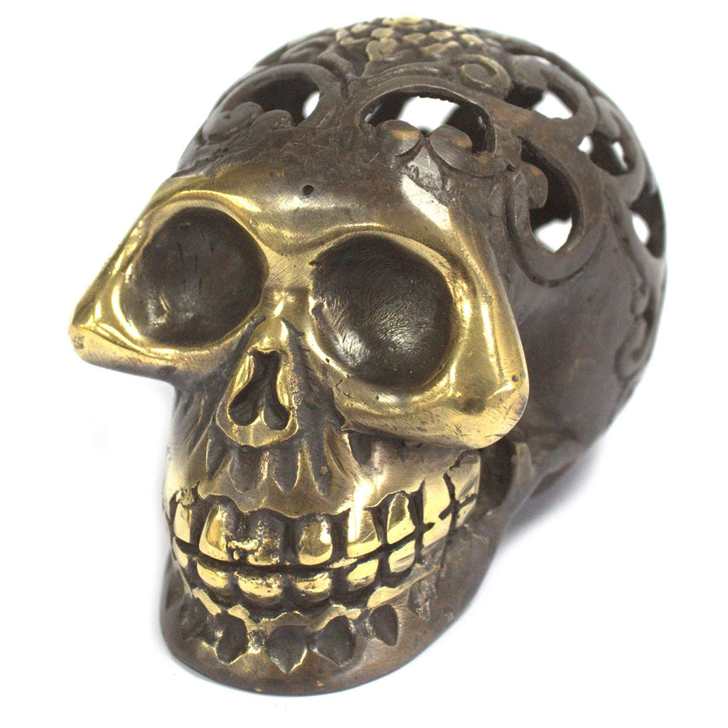Vintage Brass Skull - Lrg 🇬🇧