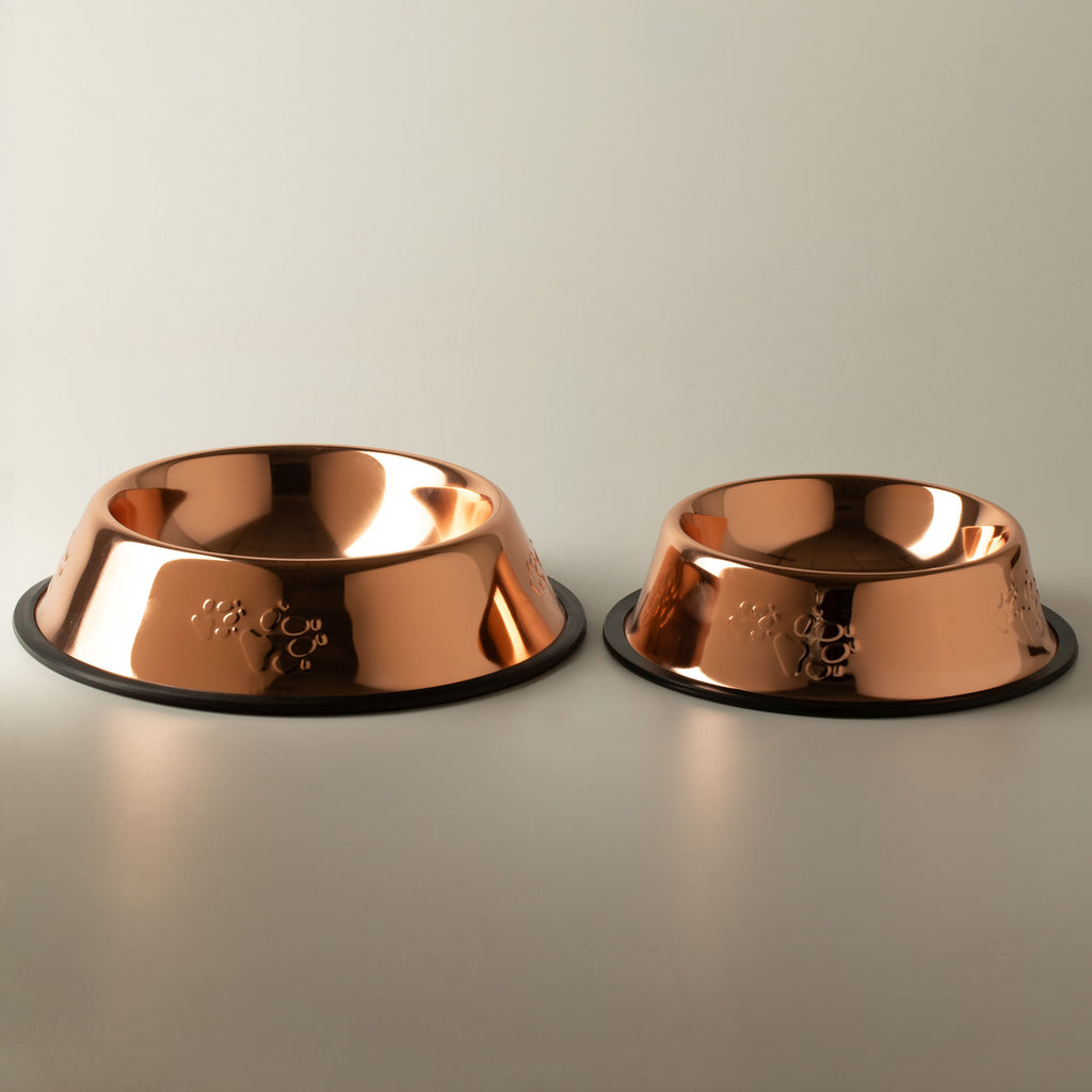 PAW Food Bowls - Single Copper Style - 18cm - Stainless Steel 🇬🇧