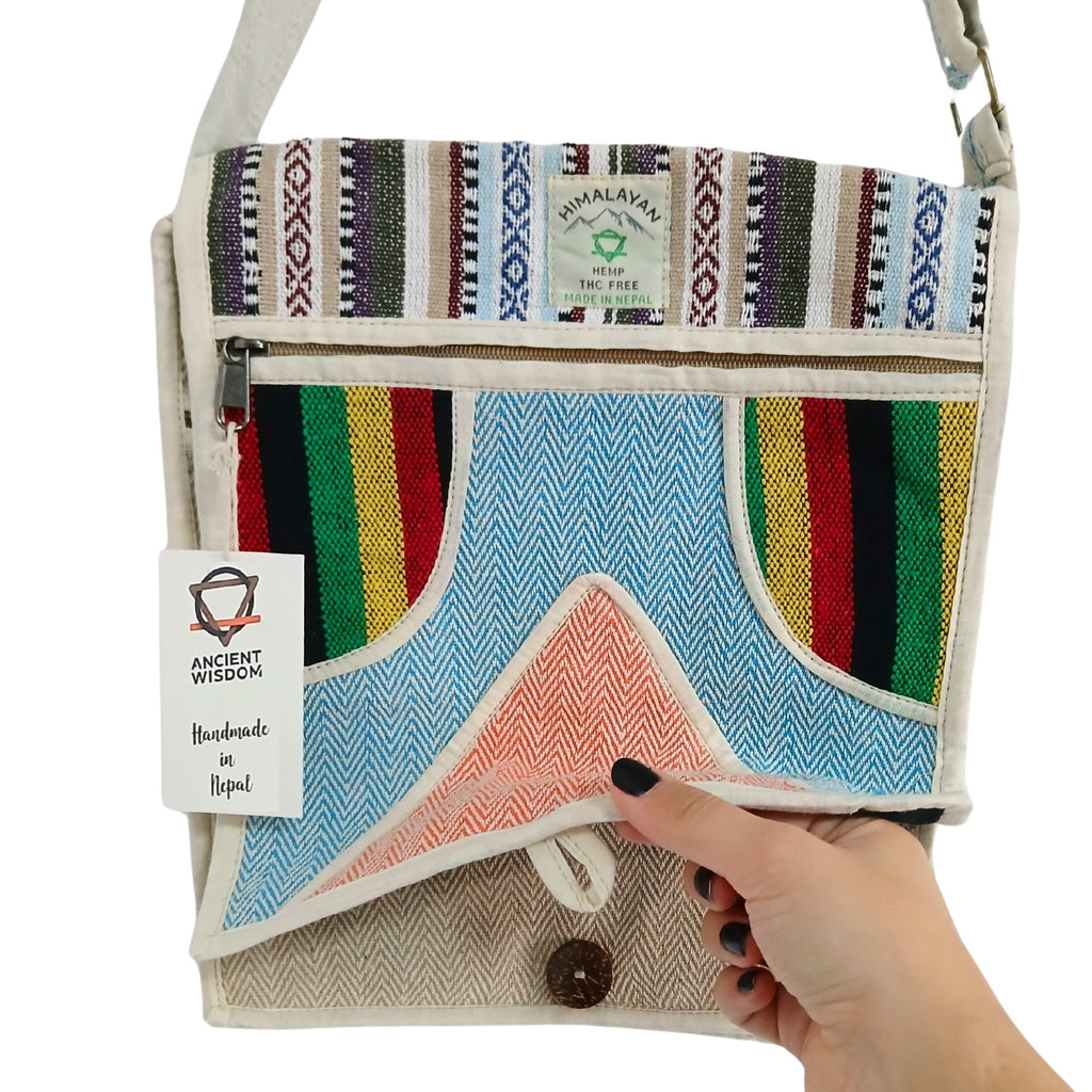 Hemp Laptop Messenger Bag - Triangle 🇬🇧