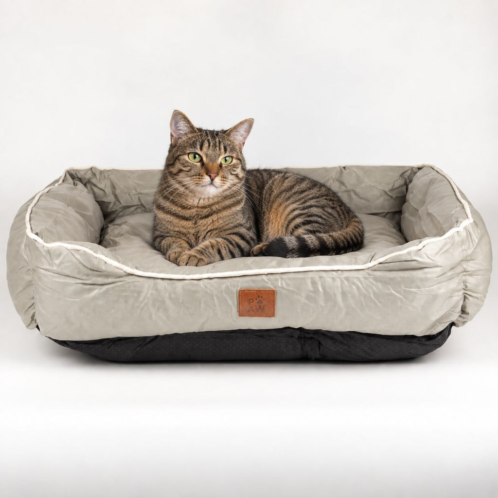 PAW Bed – Medium Khaki Beige – 70 × 60 × 15cm 🇬🇧