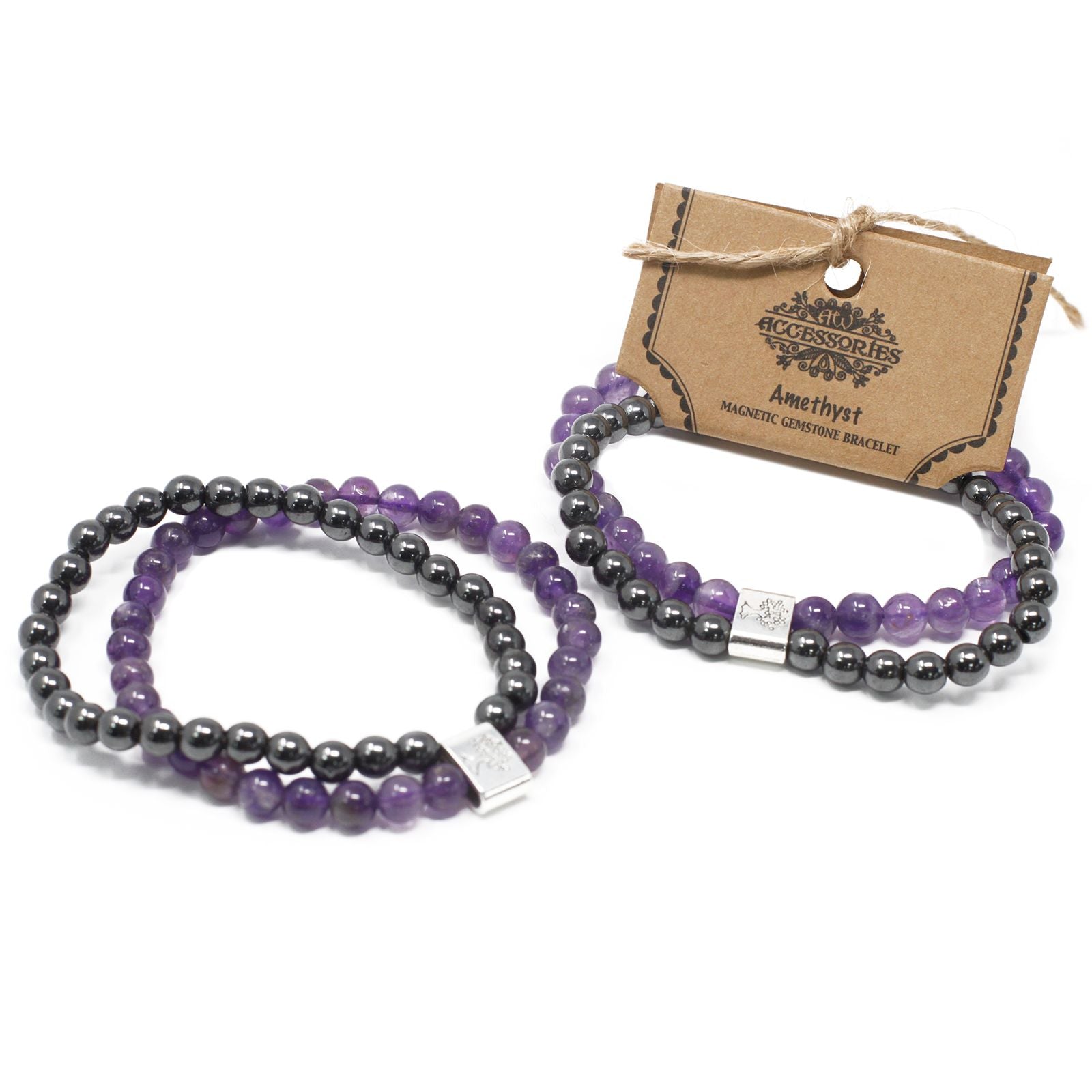 Magnetic Gemstone Bracelet - Amethyst 🇬🇧
