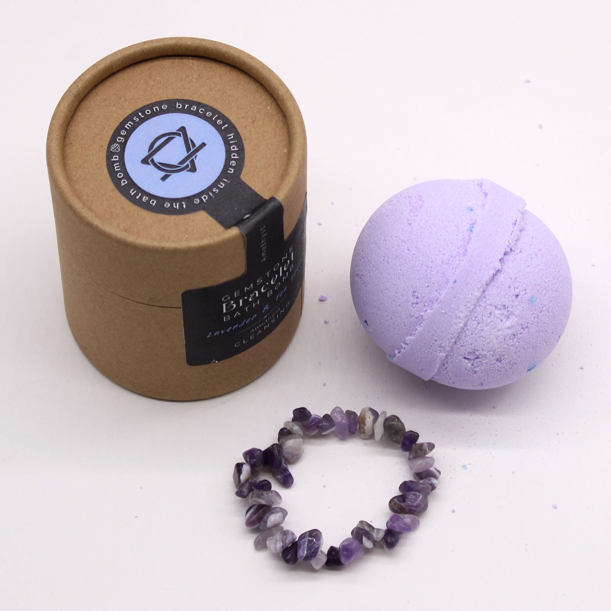 Amethyst Gem Bracelet Bath Bomb 🇬🇧