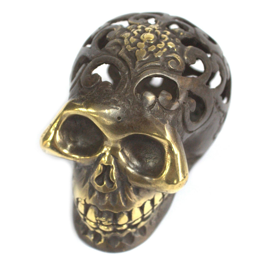 Vintage Brass Skull - Lrg 🇬🇧