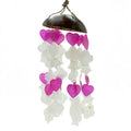 Coconut & Capiz Windchimes - Pink and White Mix Shapes - 35cm 🇬🇧