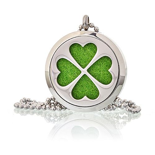 Aromatherapy Diffuser Necklace - Four Leaf Clover 30mm 🇬🇧