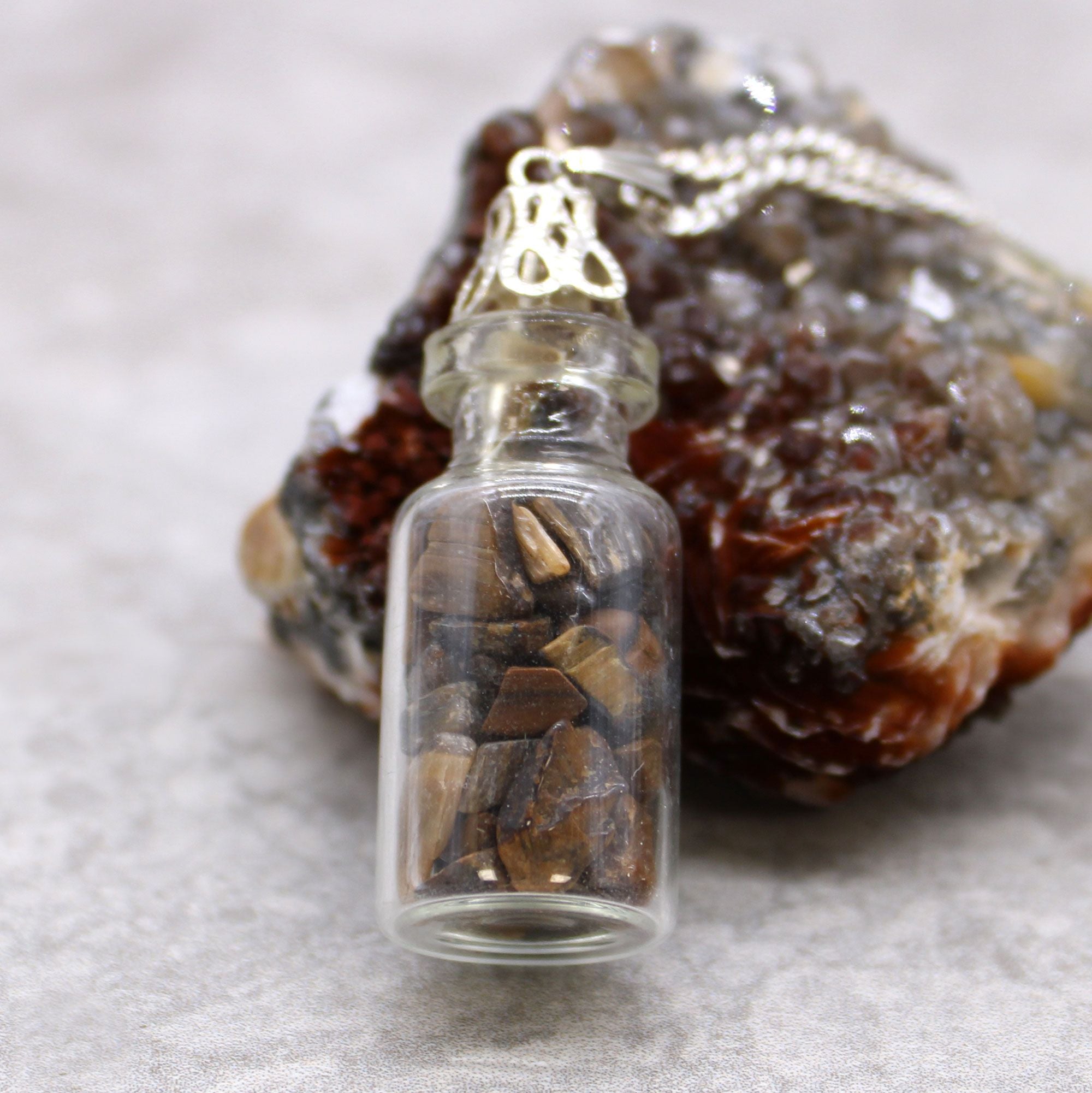 Bottled Gemstones Necklace - Amethyst 🇬🇧