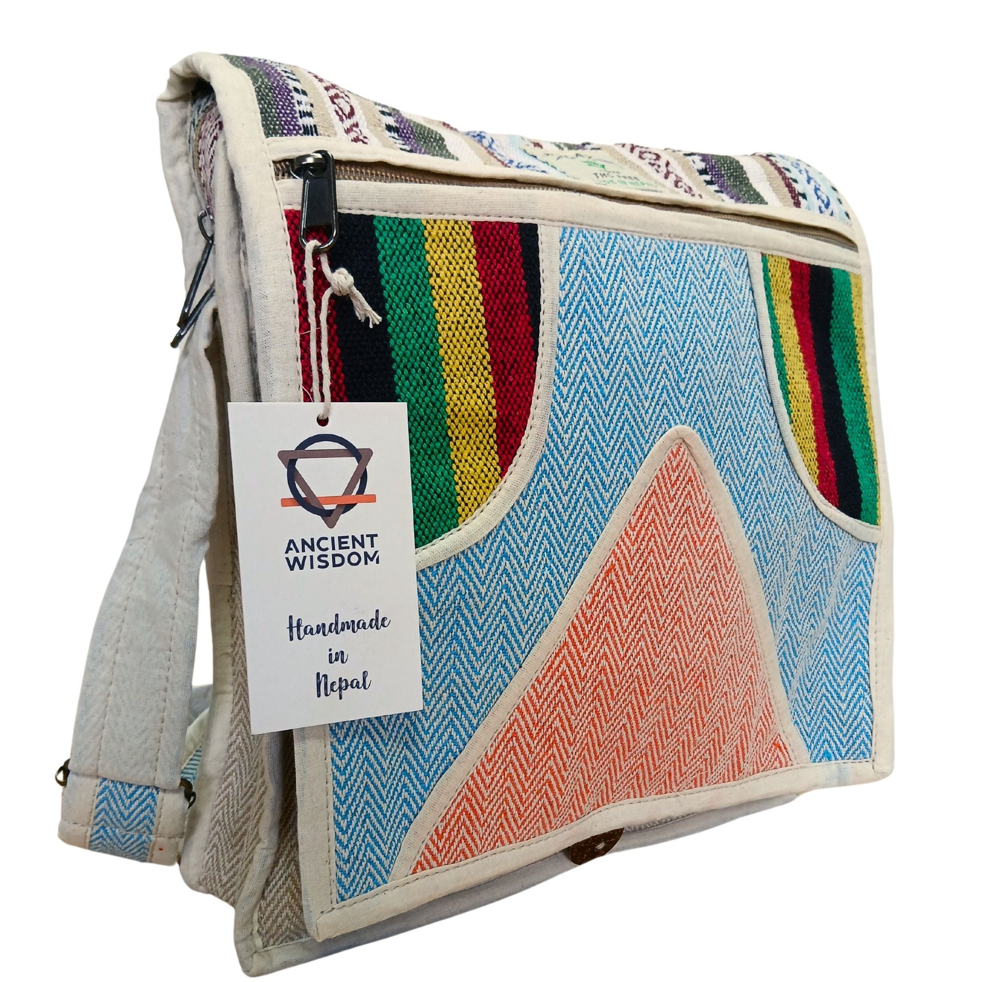 Hemp Laptop Messenger Bag - Triangle 🇬🇧