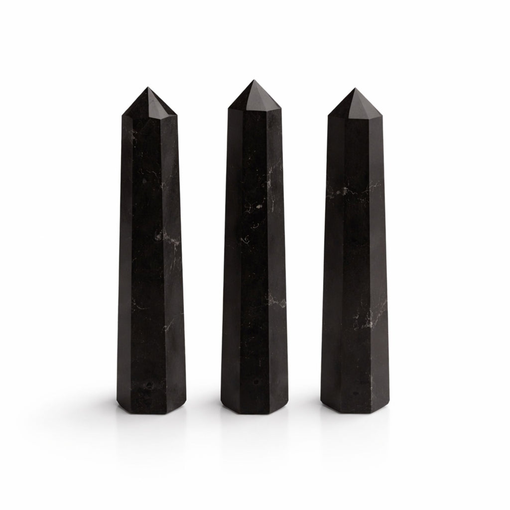 Gemstone Six Face Obelisk Point approx 11cm - Black Tourmaline 🇬🇧