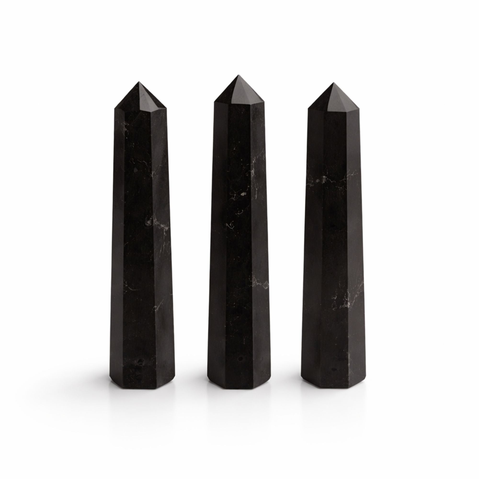 Gemstone Six Face Obelisk Point approx 11cm - Black Tourmaline 🇬🇧