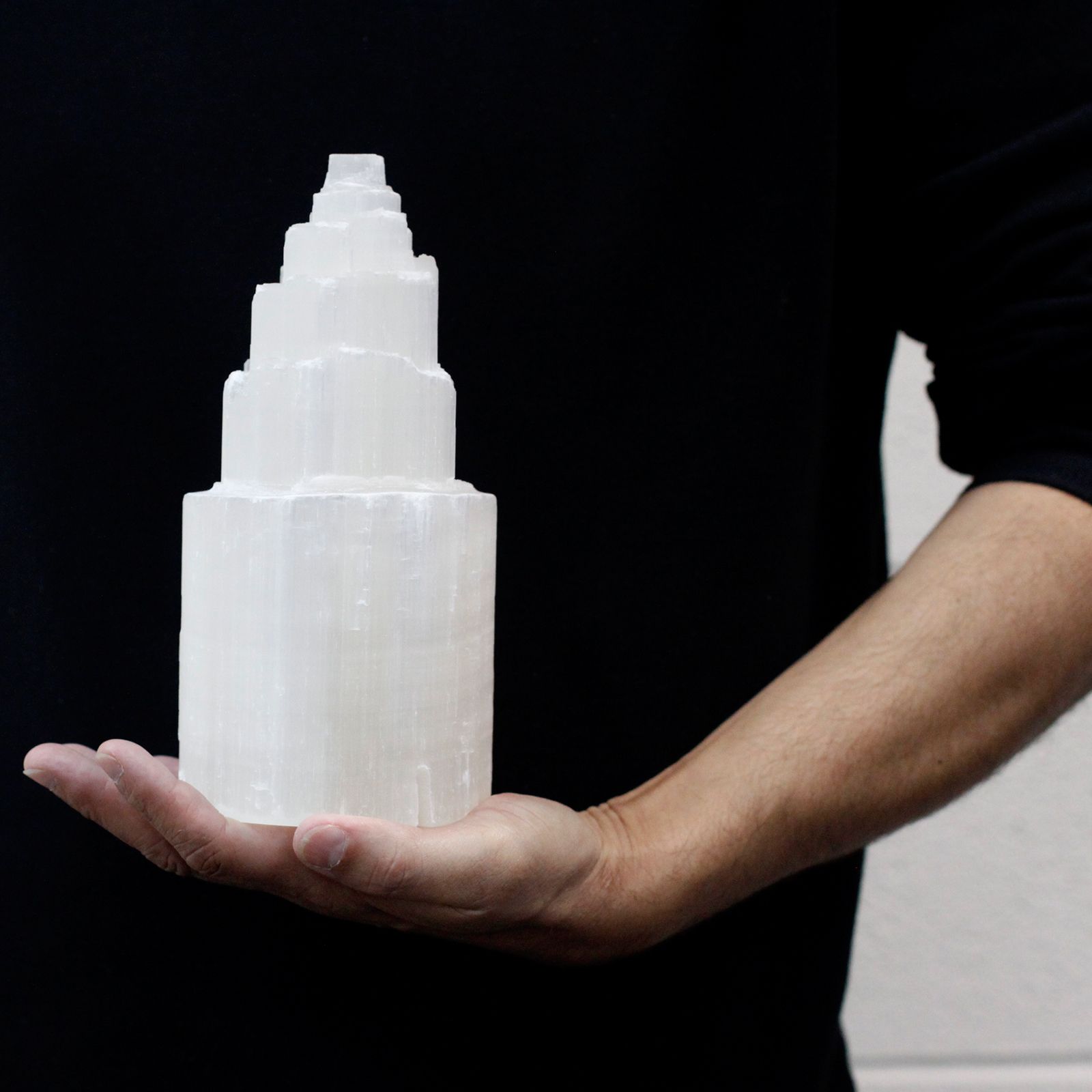 Natural Selenite Tower Lamp - 20 cm 🇬🇧