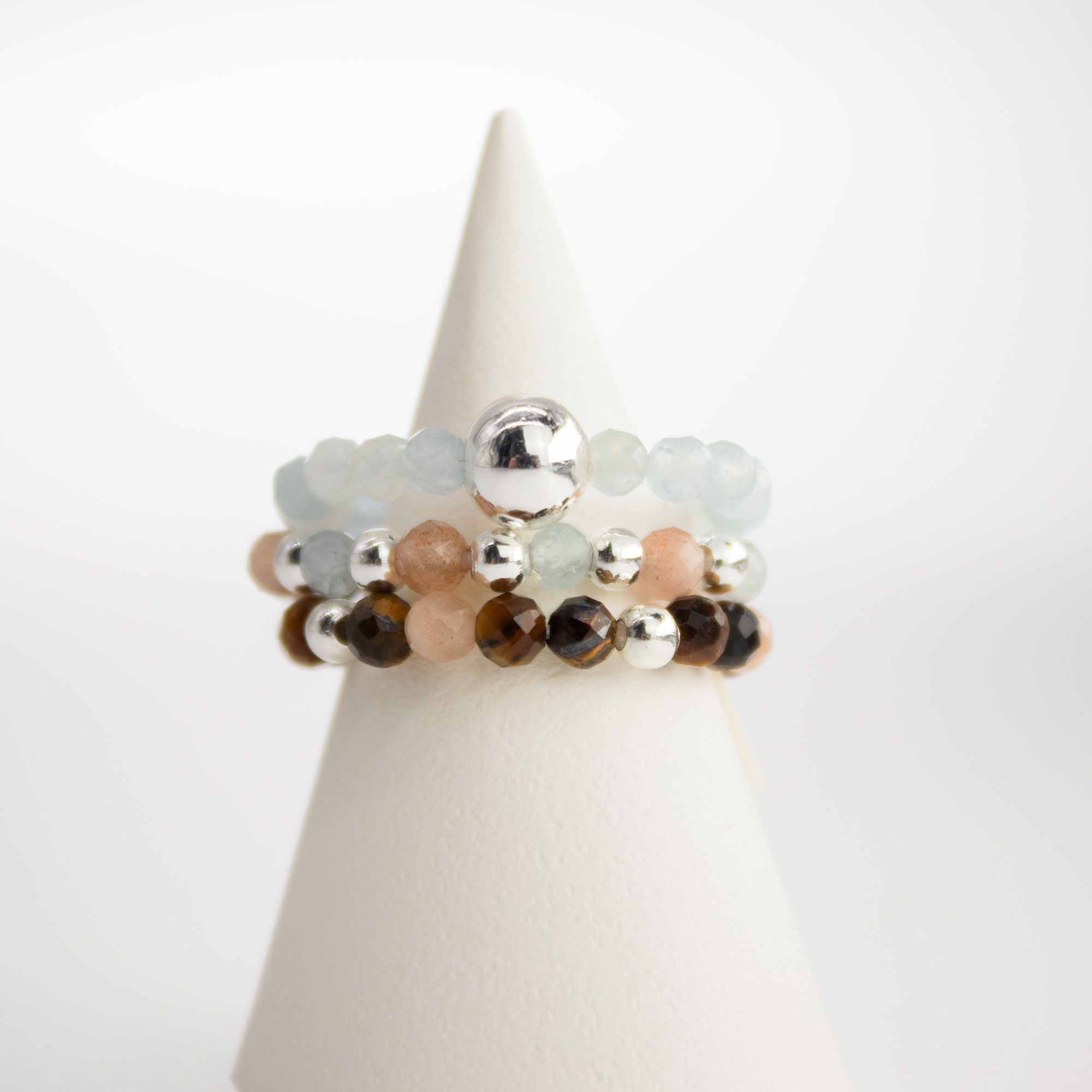 Nymph Spirit Gemstone Ring Set - Sea Sunset 🇬🇧