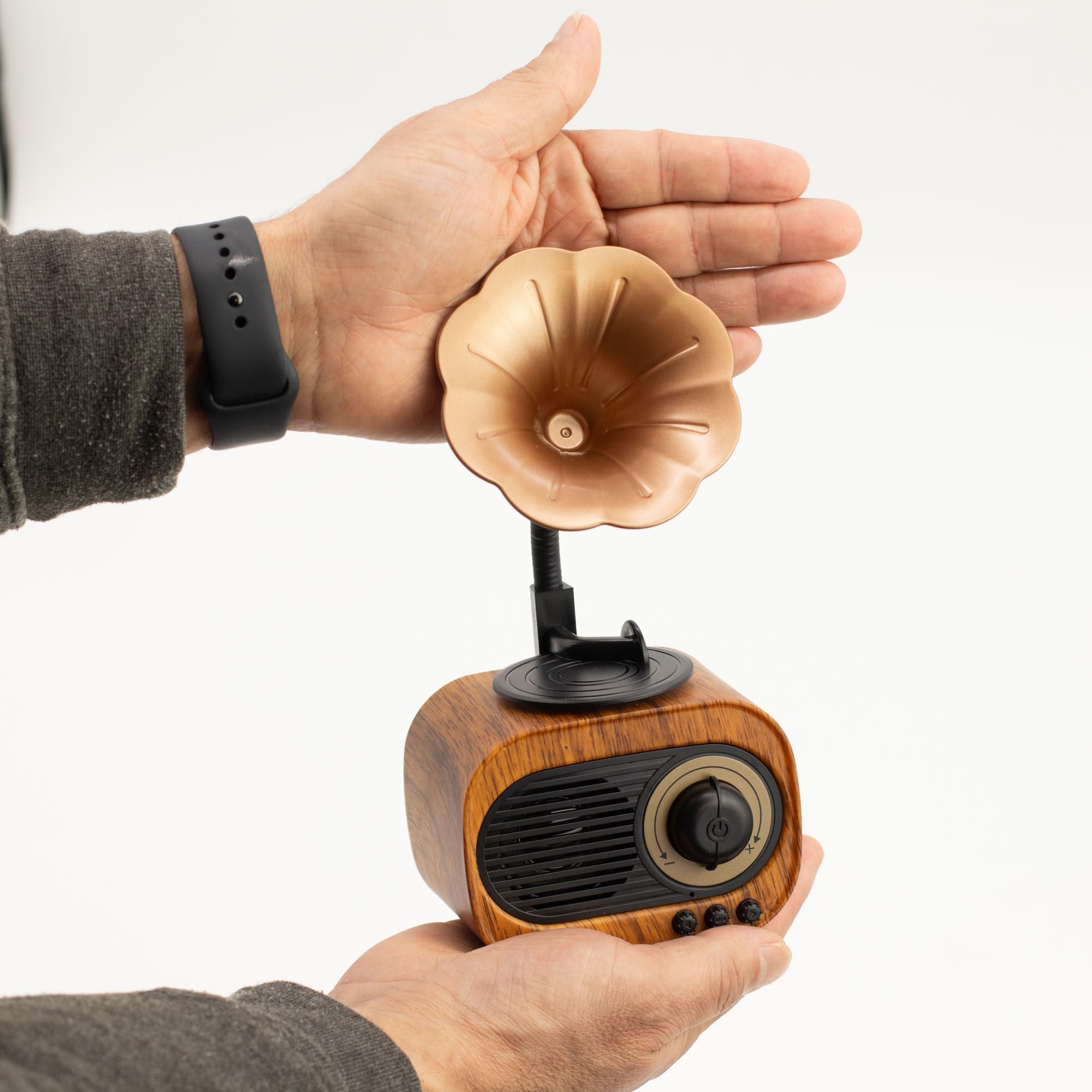 Retro Mini Gramophone Speaker - Bluetooth & FM Radio - 5 watt x 1 🇬🇧