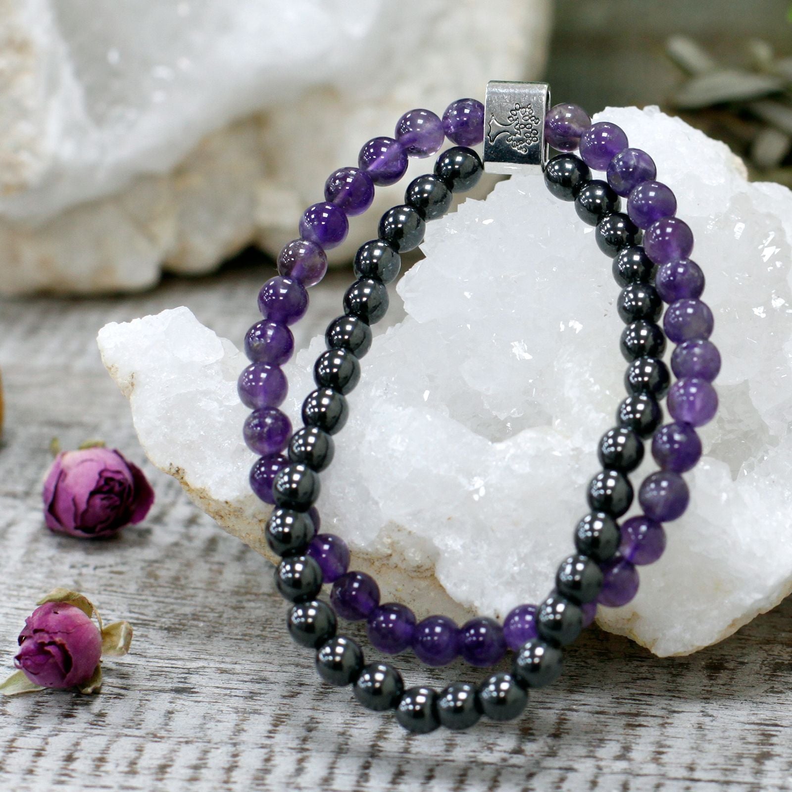 Magnetic Gemstone Bracelet - Amethyst 🇬🇧