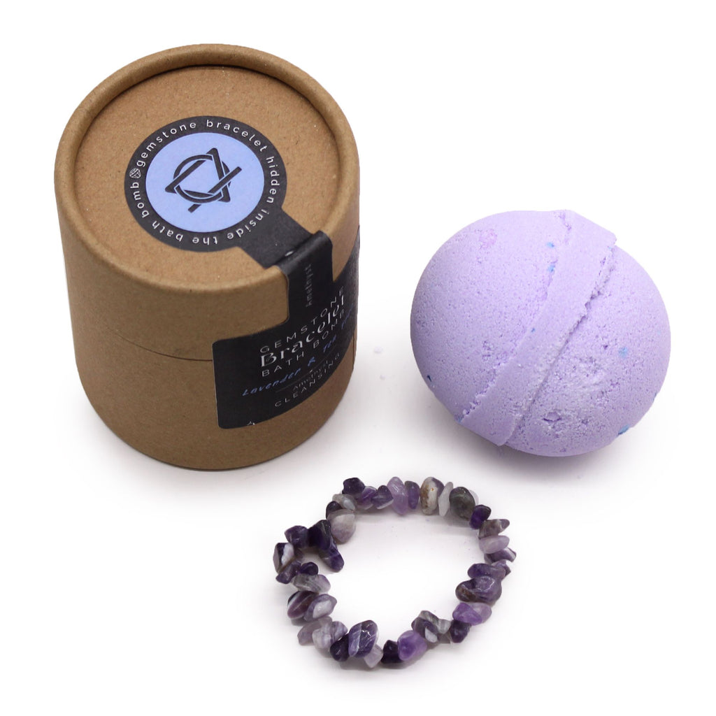 Amethyst Gem Bracelet Bath Bomb 🇬🇧