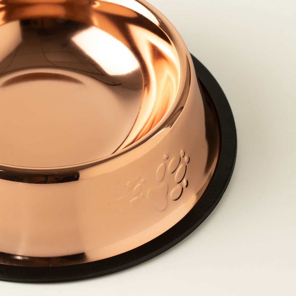 PAW Food Bowls - Single Copper Style - 18cm - Stainless Steel 🇬🇧