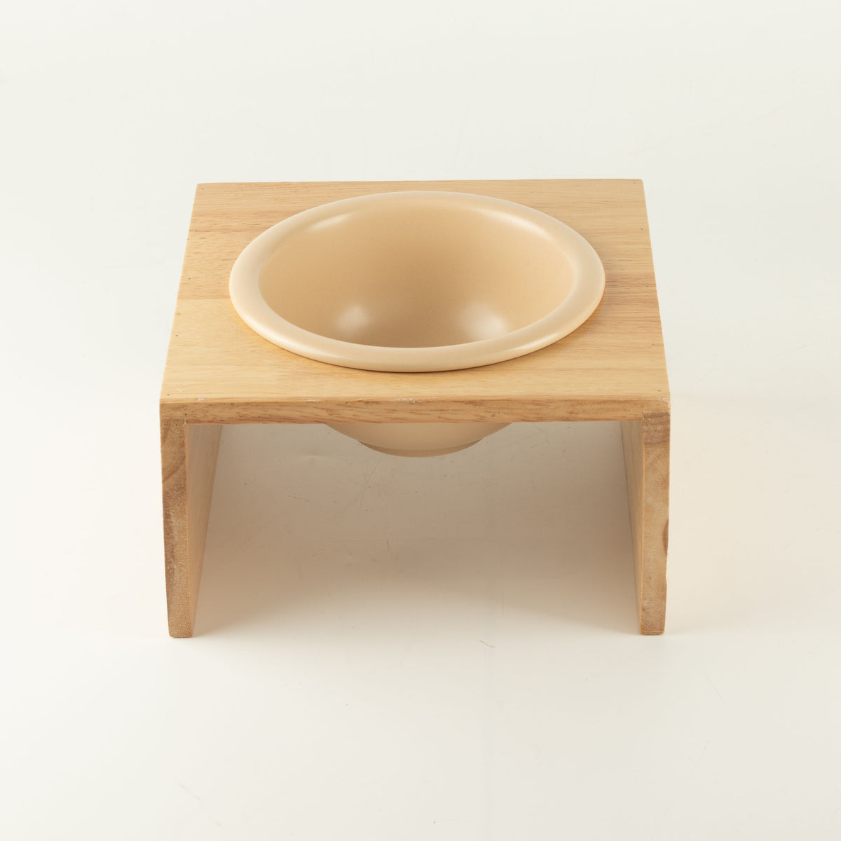 PAW Food Bowls - Large Single Ceramic in Wooden Stand - 14cm 🇬🇧