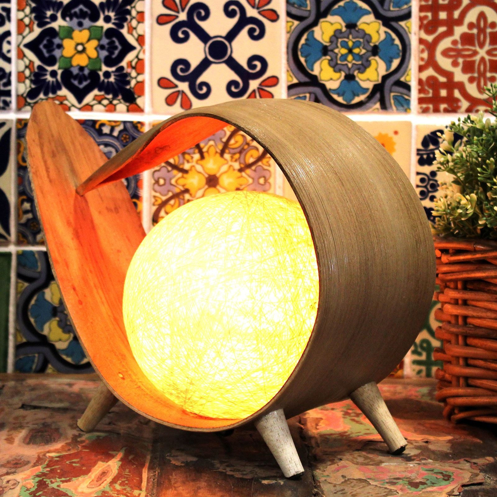Natural Coconut Lamp - Natural Wrapover 🇬🇧