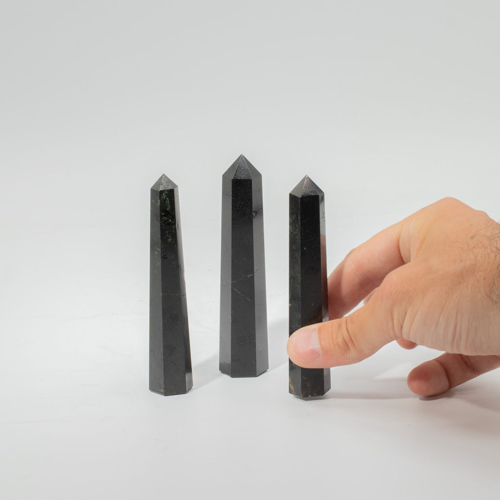 Gemstone Six Face Obelisk Point approx 11cm - Black Tourmaline 🇬🇧