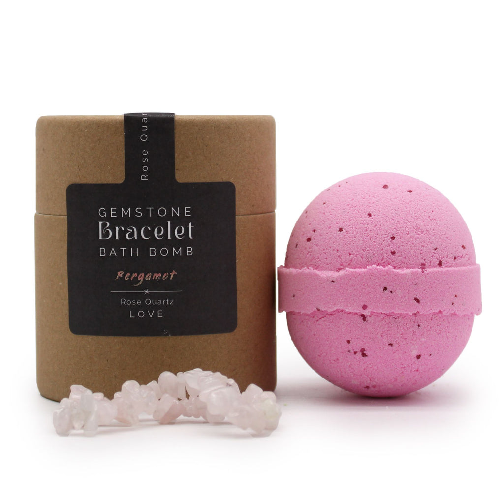 Rose Quartz Gem Bracelet Bath Bomb 🇬🇧