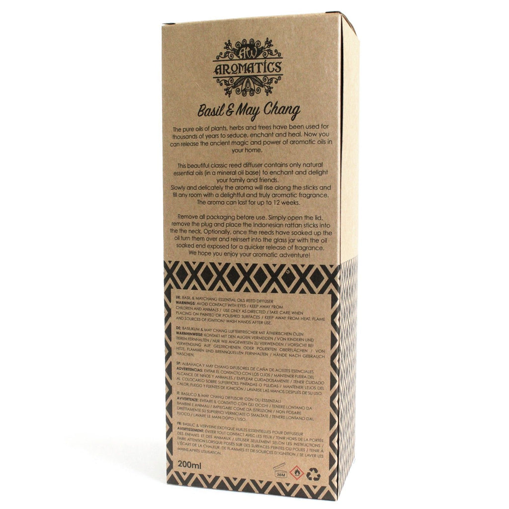 200ml Basil & Maychang Essential Oil Reed Diffuser 🇬🇧